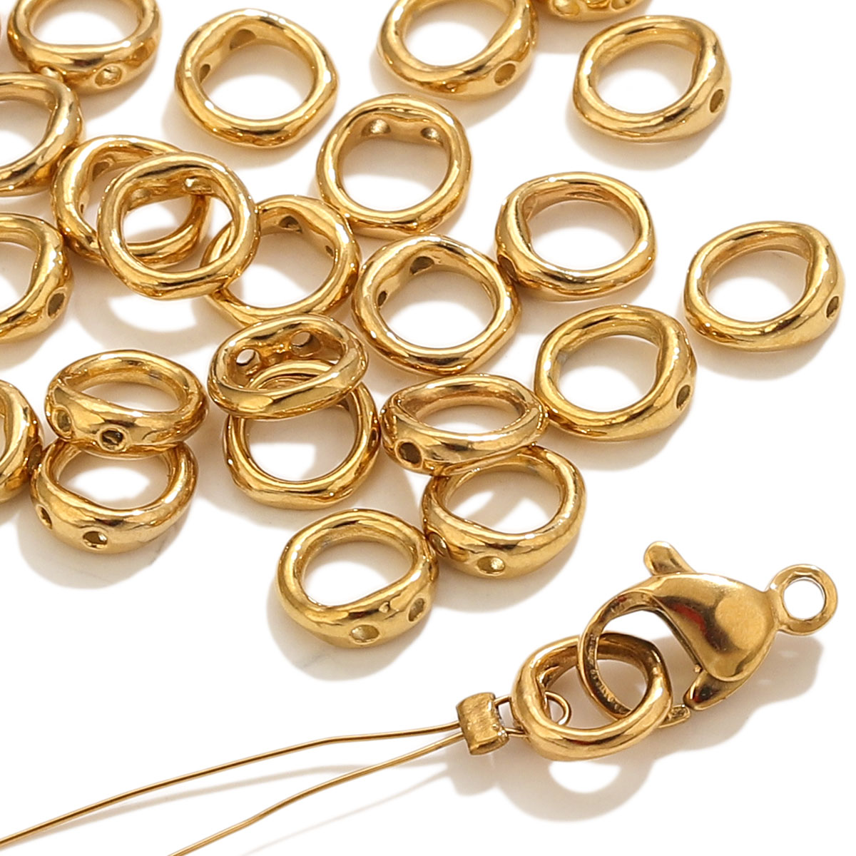 Jewelry Making Supplies - ตัวเชื่อมปลายสายสแตนเลส 20 ชิ้น สำหรับงานประดิษฐ์เครื่องประดับ สร้อยข้อมือ สร้อยคอ