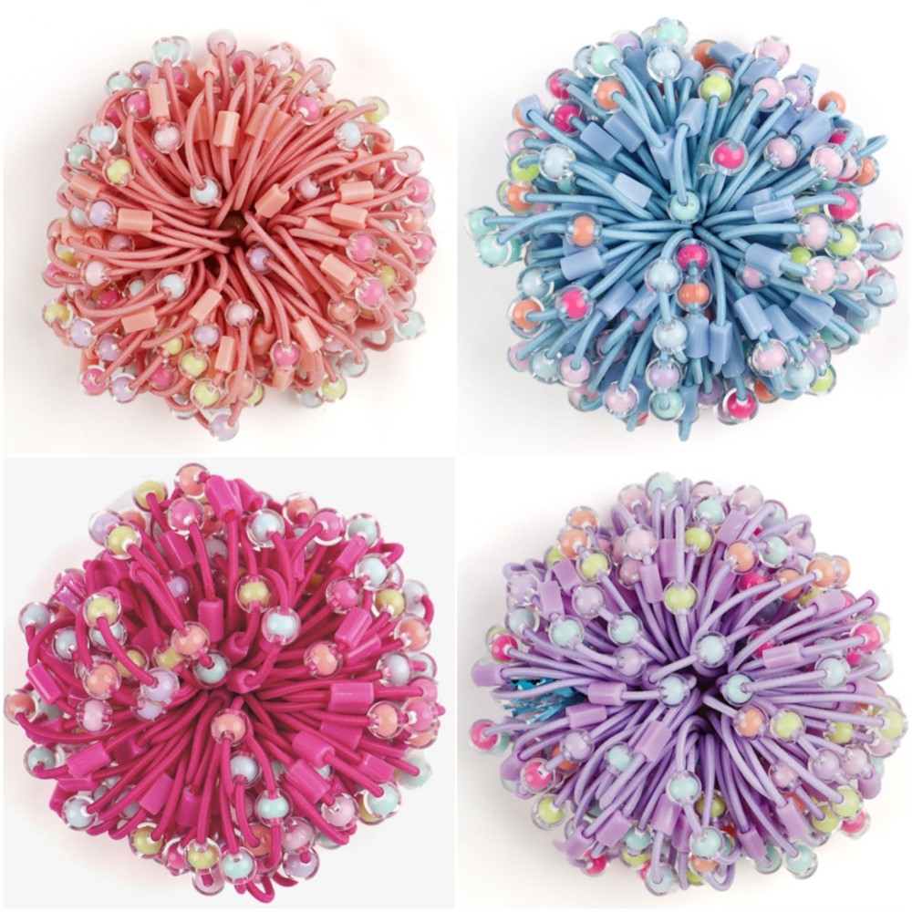 Jewelry Making For Kids - 50pcs น่ารัก Elastic Hair TIES ผู้ถือหางม้ายาง