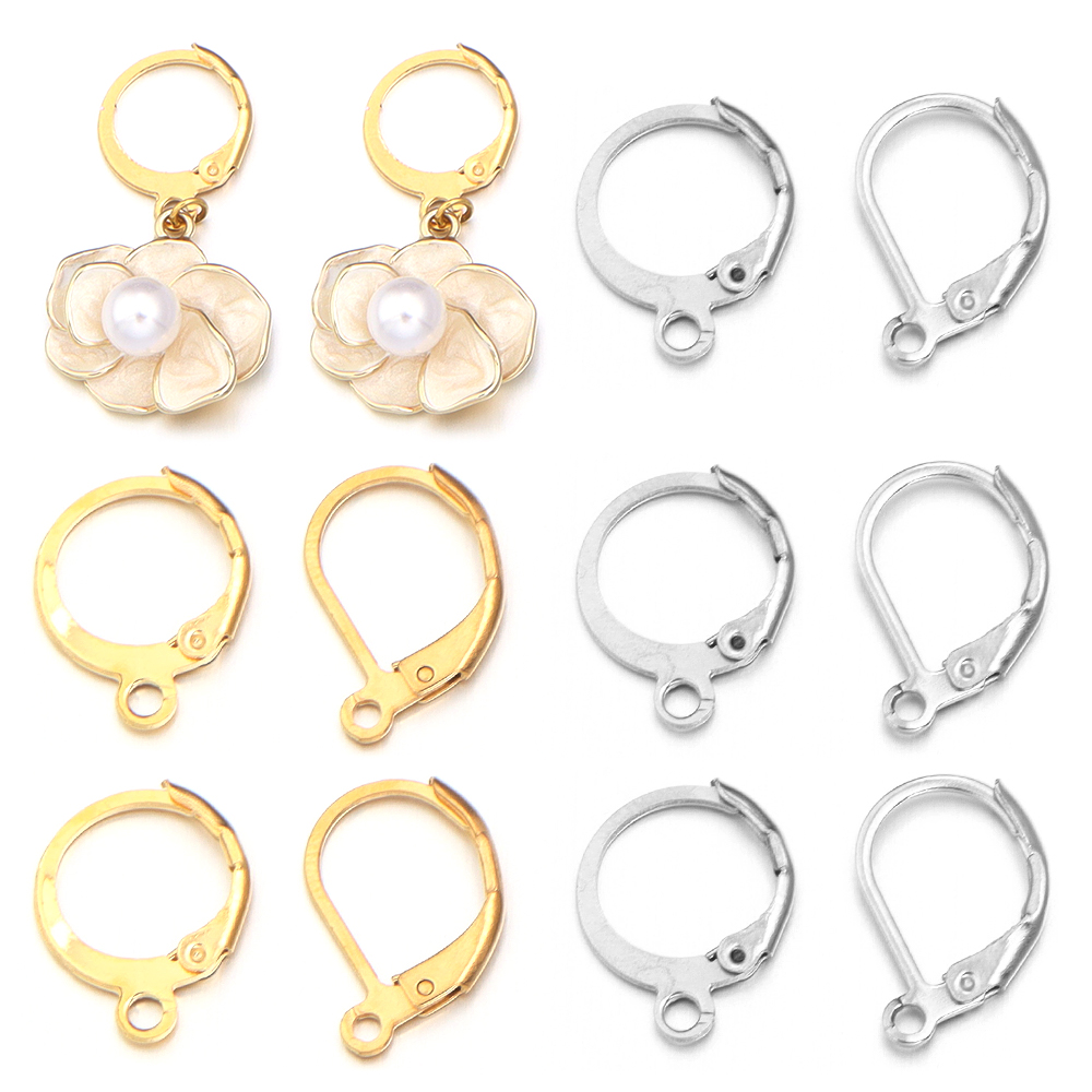 Jewelry Making Supplies - 20 ชิ้น/ล็อตสแตนเลสหู Hook รอบตะขอต่างหู Earwire สําหรับ