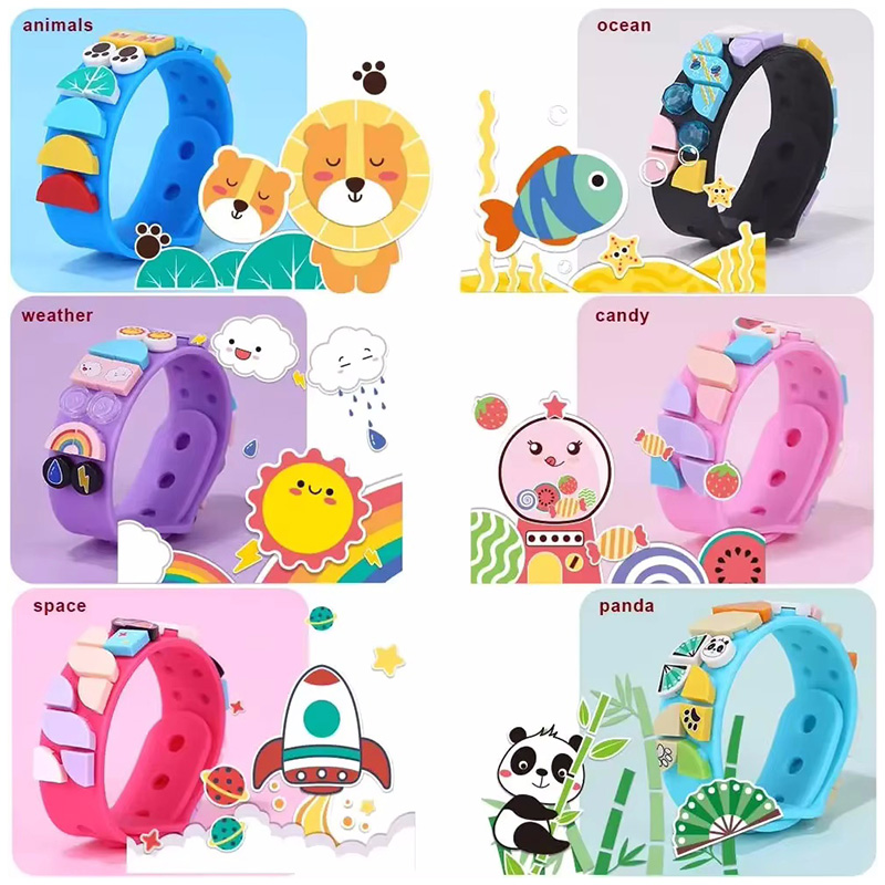 Jewelry Making For Kids - 6 ชิ้น/เซ็ตเด็กบล็อกอาคาร Dots สร้อยข้อมือ DIY Creative