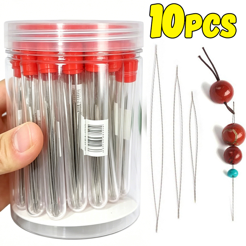 Jewelry Making Beginners - เข็มร้อยลูกปัด 1-10 ชิ้น เข็มร้อยเม็ดลูกปัด หัวใหญ่ DIY