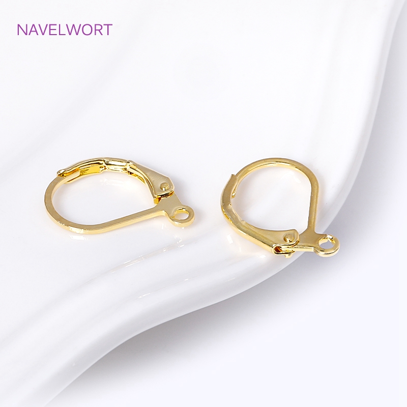 Jewelry Making Supplies - แฟชั่นภาษาฝรั่งเศสคําต่างหู LEVER-Back Earwires 18K Gold Plated