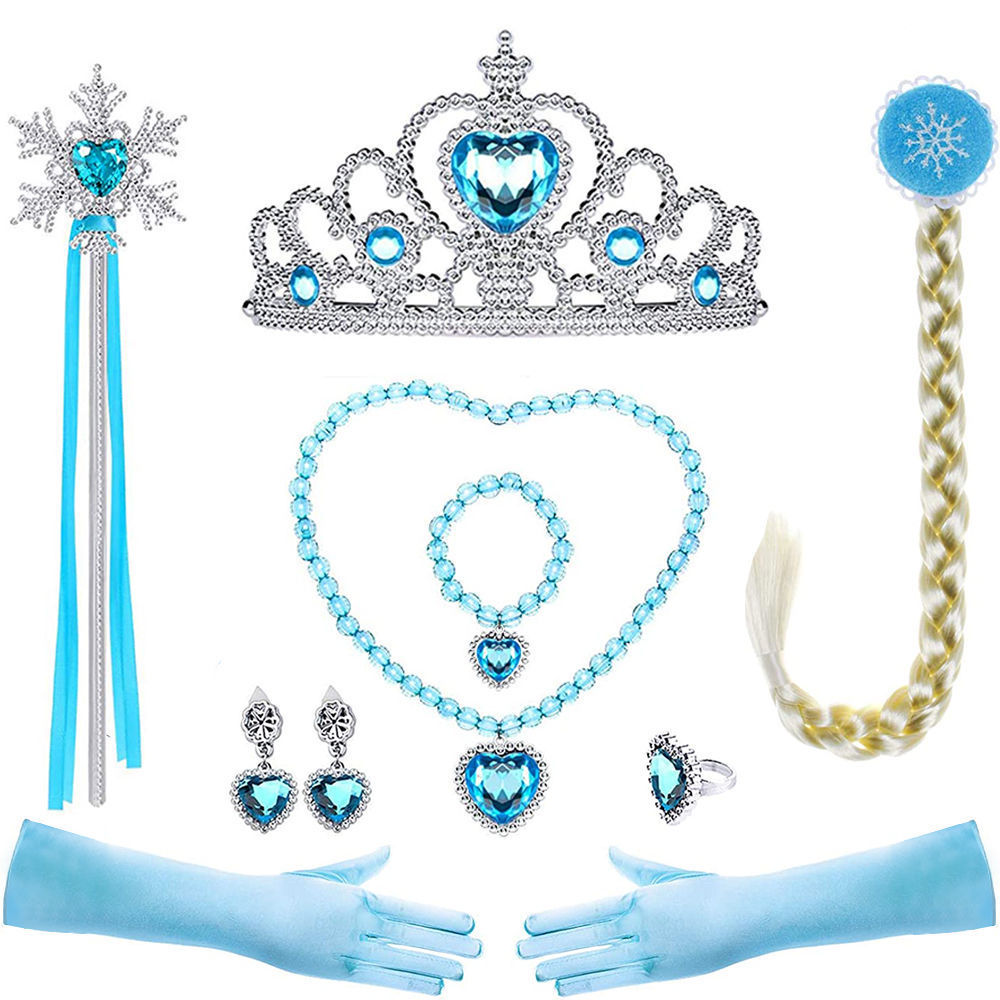 Jewelry Making For Kids - ชุดเครื่องประดับเจ้าหญิงเอลซ่า ถุงมือ ไม้กายสิทธิ์ มงกุฎ ชุดเครื่องประดับ วิกผมเอลซ่า