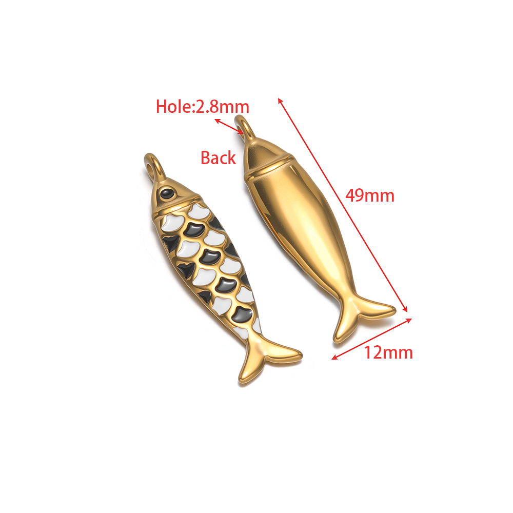 จี้สร้อยคอรูปปลาเคลือบสแตนเลส  - Jewelry Making For Kids บทวิจารณ์และราคา