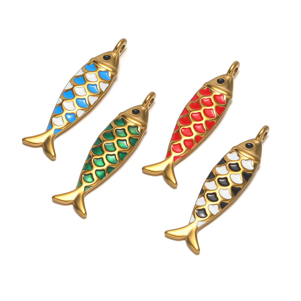 จี้สร้อยคอรูปปลาเคลือบสแตนเลส  - Jewelry Making For Kids บทวิจารณ์และราคา
