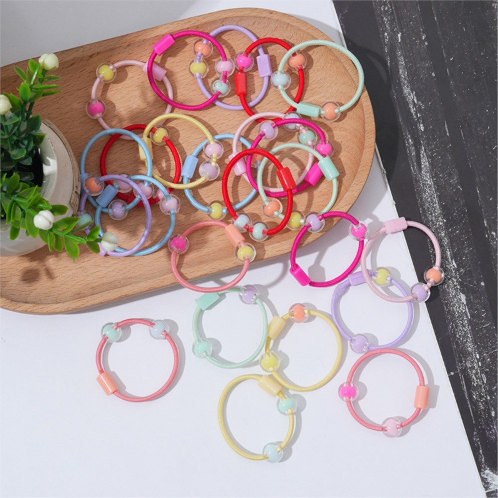 50pcs น่ารัก Elastic Hair TIES - Jewelry Making For Kids บทวิจารณ์และราคา