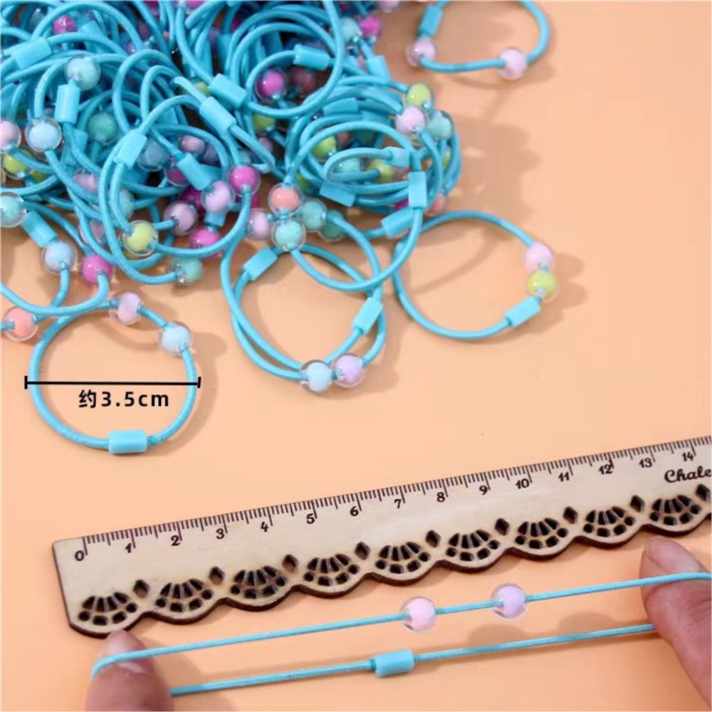 50pcs น่ารัก Elastic Hair TIES - Jewelry Making For Kids บทวิจารณ์และราคา