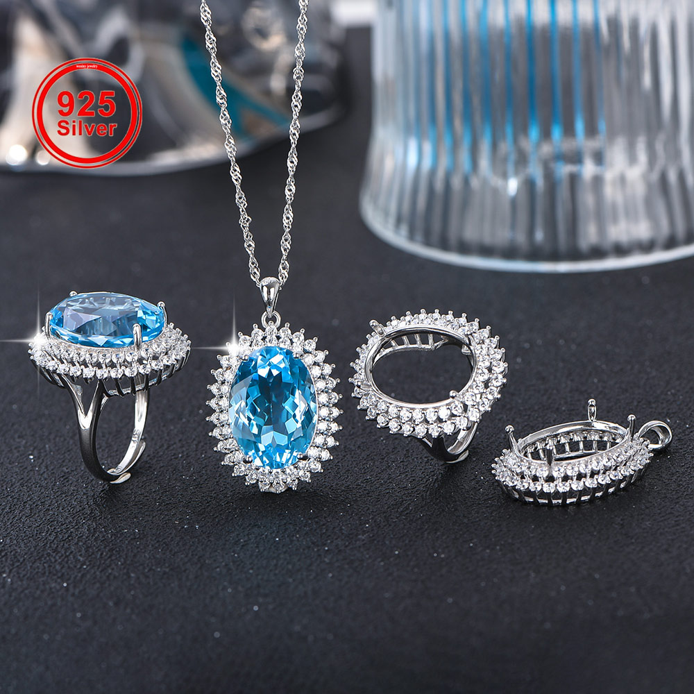 13x18 มม.S925 แหวนเงินสเตอร์ลิ - Jewelry Making Gemstones บทวิจารณ์และราคา