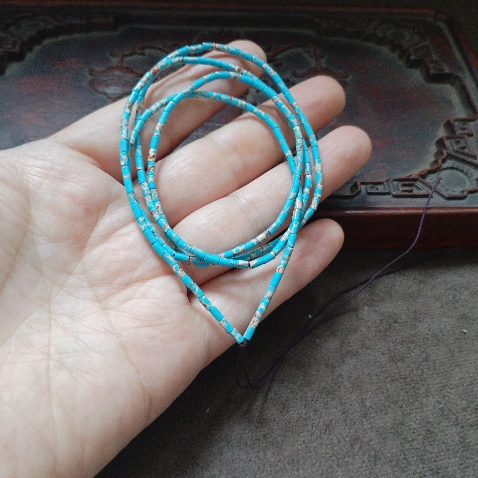 ลูกปัดลายทางสีฟ้าอ่อนสไตล์วินเ - Jewelry Making Light บทวิจารณ์และราคา