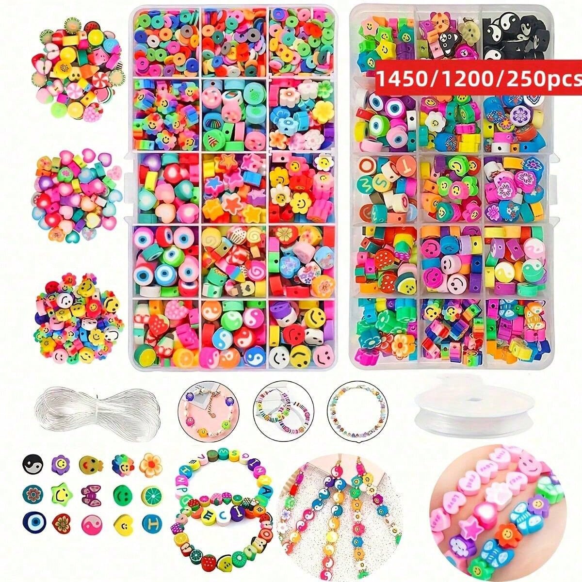 1450/1200/250 ชิ้นชุดลูกปัดดิน - Jewelry Making Thread บทวิจารณ์และราคา