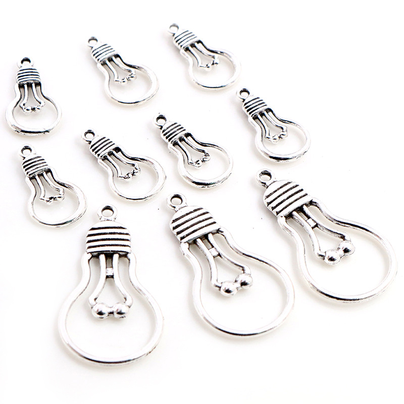 20pcs หลอดไฟ Charms จี้ 2 ขนาด - Jewelry Making Light บทวิจารณ์และราคา