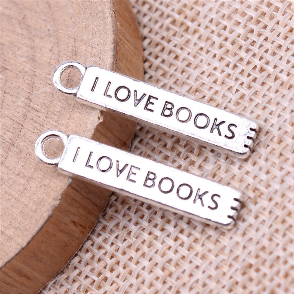 20ชิ้น/ล็อตฉันรักเครื่องรางหนั - Jewelry Making Books บทวิจารณ์และราคา