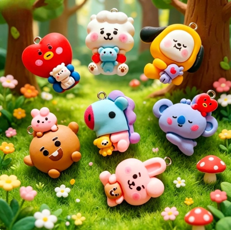 ชุด 7 ชิ้น BT21 ชาร์มการ์ตูนเร - Jewelry Making Supplies บทวิจารณ์และราคา