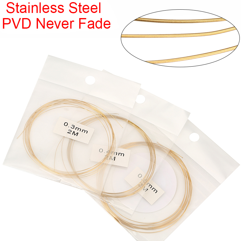 2 เมตรสแตนเลส 0.3 0.4 0.5 มม.ป - Jewelry Making Thread บทวิจารณ์และราคา