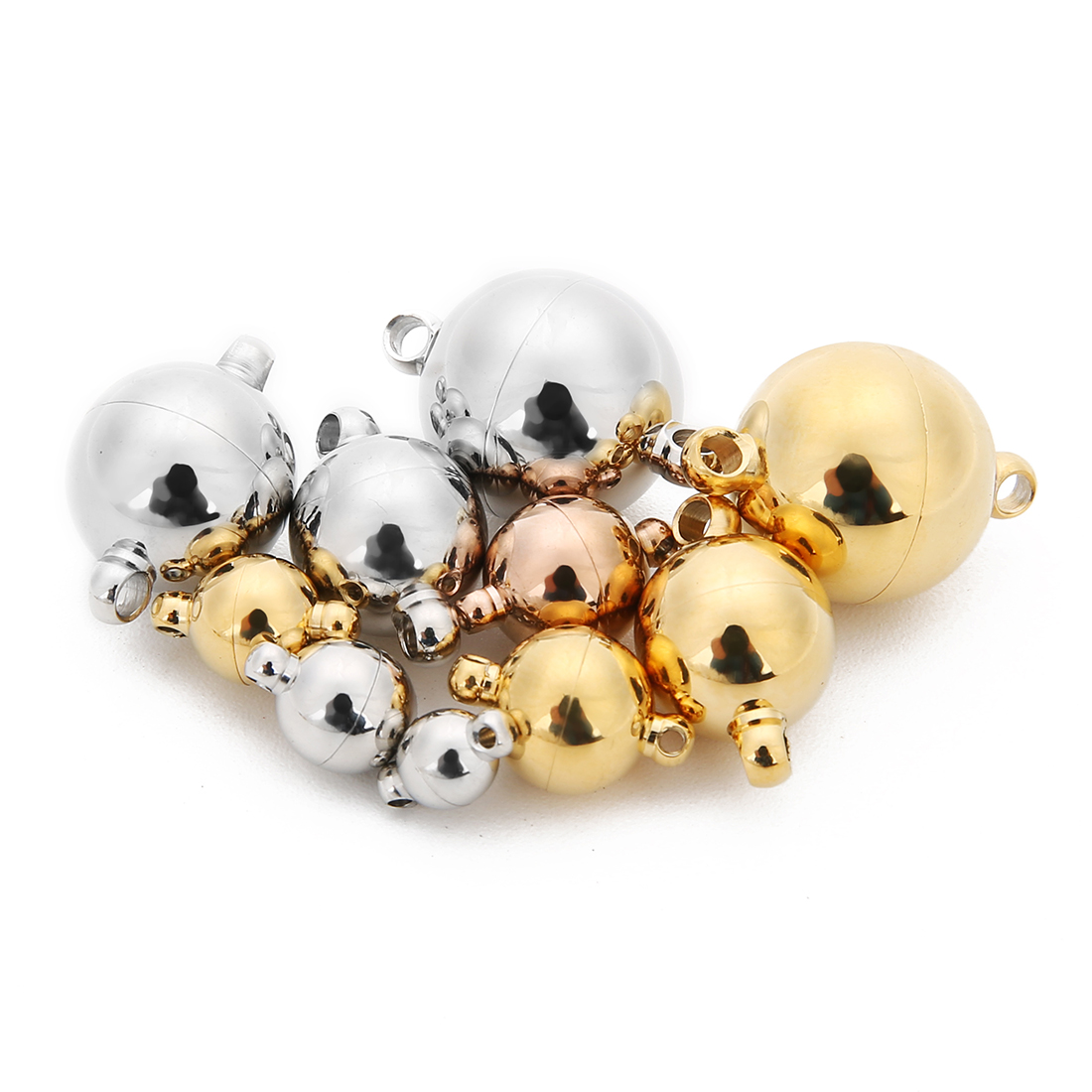 ตัวล็อคแม่เหล็กสแตนเลสทรงกลม 2 - Jewelry Making School บทวิจารณ์และราคา