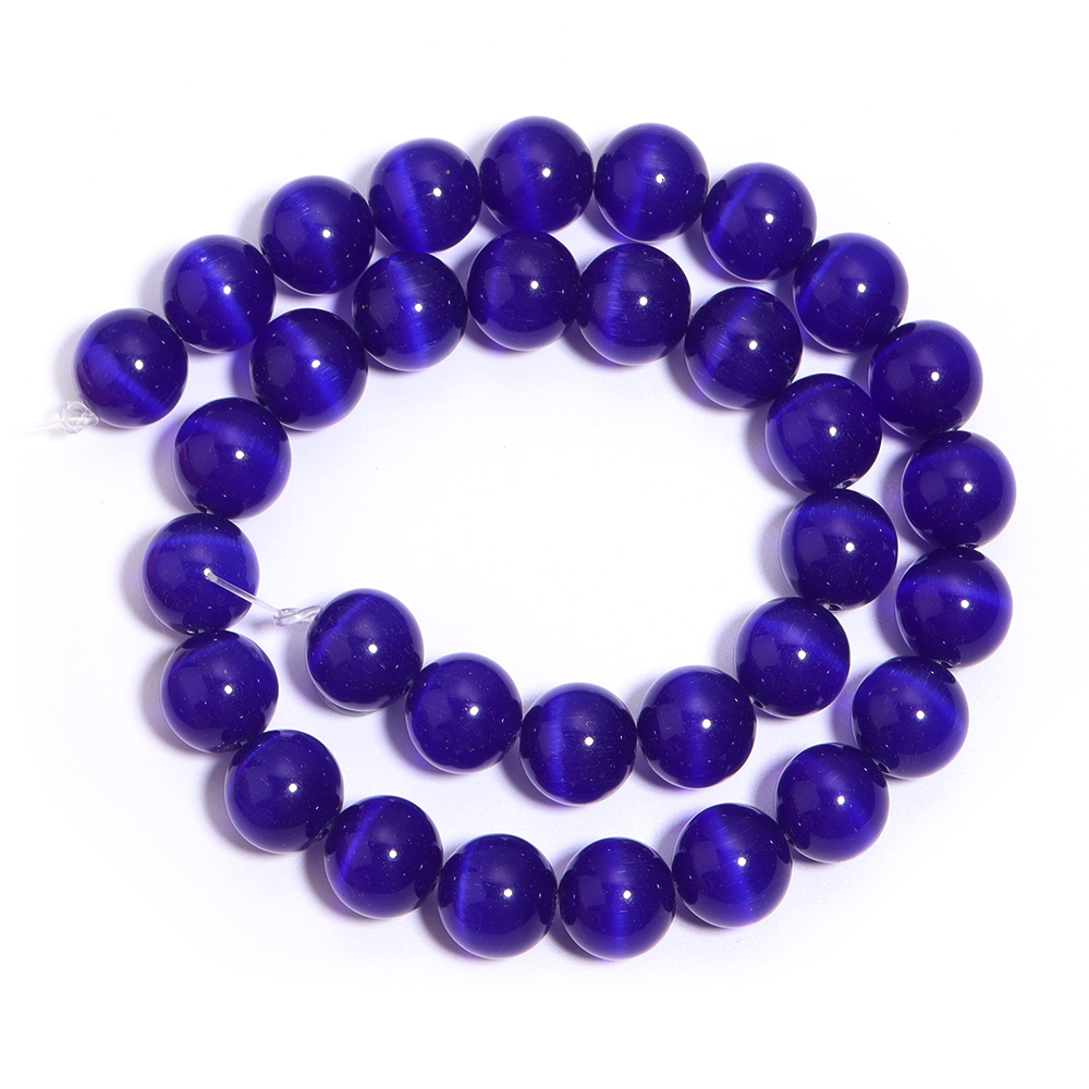 1 เส้น ลูกปัดหินธรรมชาติสีฟ้าล - Jewelry Making Gemstones บทวิจารณ์และราคา
