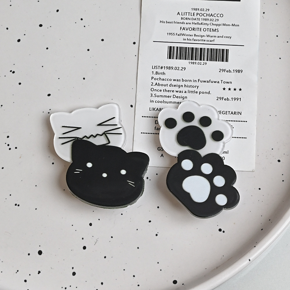 กิ๊บติดผมรูปแมว Y2K สีดำขาว น่ - Jewelry Making For Kids บทวิจารณ์และราคา
